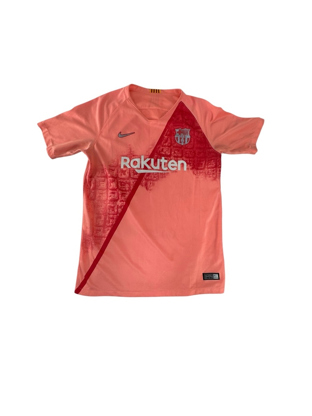 Nike Kids Pink and Red FC Barcelona Soccer Jersey with Rakuten